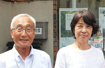 雨水市民の会の宮城島　勝史さん（左）と高橋　朝子さん（右）