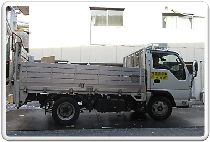 資源回収車（貨物車）の左側面を撮影した写真
