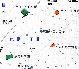 京島いこい広場（京島一丁目51番4号）の案内図