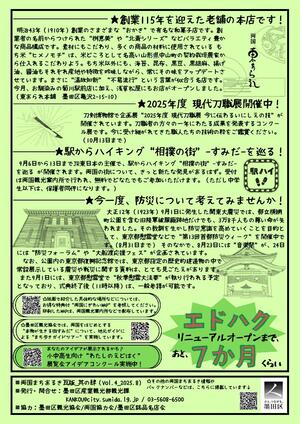 両国まちあるき瓦版　其の肆（裏面）