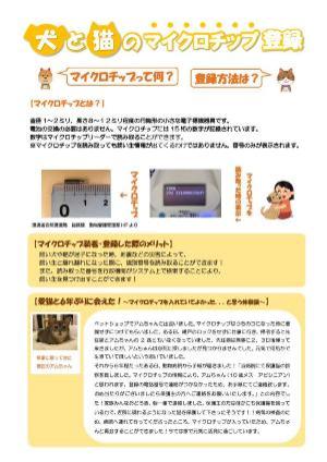 マイクロチップ登録制度チラシ表