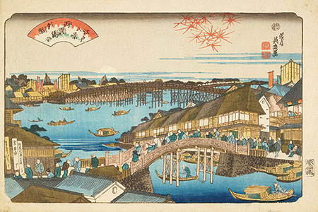 江戸八景両国橋の夕照（1843年から1847年まで）