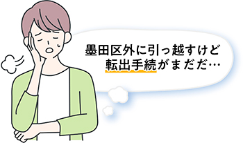 墨田区外に引っ越すけど、転出手続がまだの場合