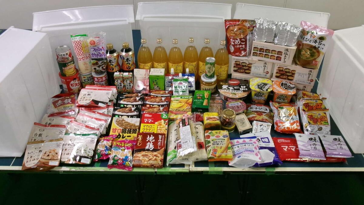 お持ち寄りいただいた食品の画像