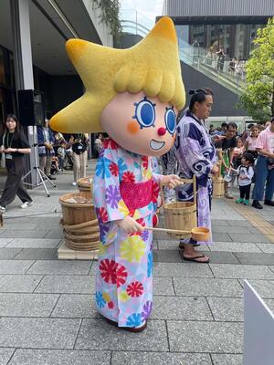 ソラマチでの打ち水
