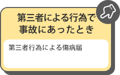 第三者による行為で事故にあったとき