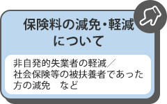 保険料の減免・軽減について