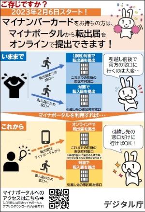 マイナポータルから転出届をオンラインで提出できます