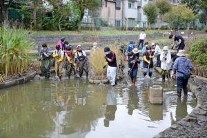 万華池のかいぼり体験！