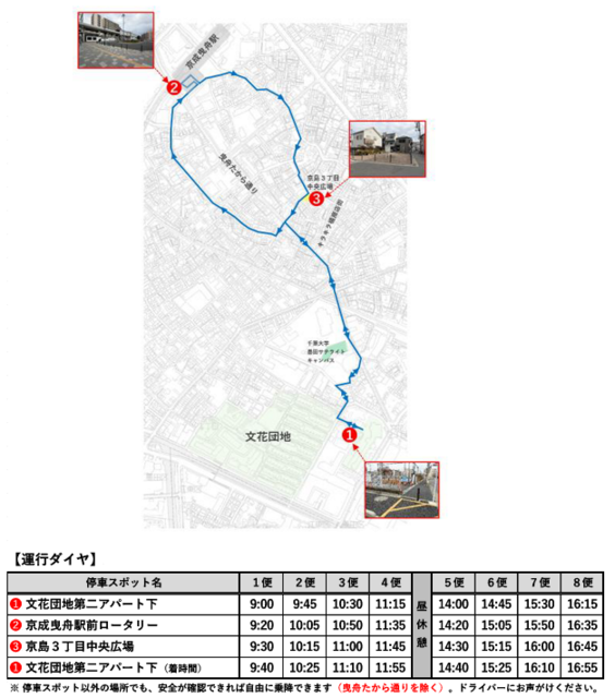 京成曳舟駅ルートマップ