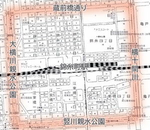 まちづくりの検討範囲の地図
