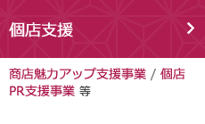 個店支援（商店魅力アップ支援事業 / 個店PR支援事業 等）