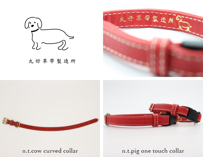 ブランドロゴとブランド商品第一弾の首輪の画像