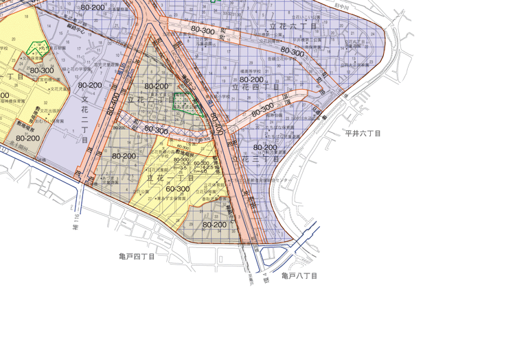 用途地域・地区計画・日影規制等図8