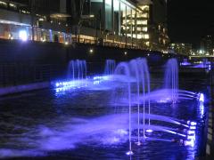 北十間川噴水ライトアップの写真