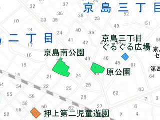 京島南公園（京島二丁目20番17号）の案内図