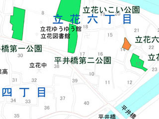 平井橋第二公園（立花六丁目8番44号）の案内図