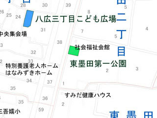 東墨田第一公園（東墨田二丁目1番16号）の案内図