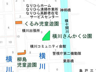 横川さんかく公園（横川五丁目9番31号）の案内図