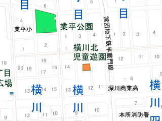 横川北児童遊園（横川三丁目12番13号）の案内図
