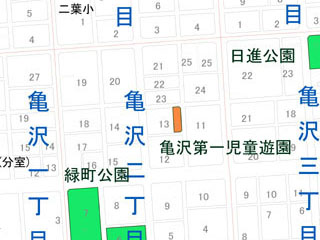 亀沢第一児童遊園（亀沢二丁目13番7号）の案内図