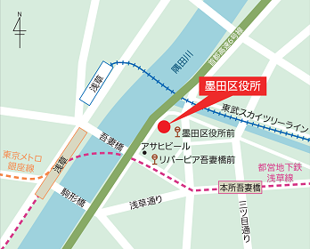 墨田区役所地図