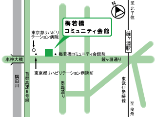 梅若橋コミュニティ会館の地図