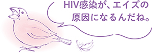 HIV感染が、エイズの原因になるんだね。